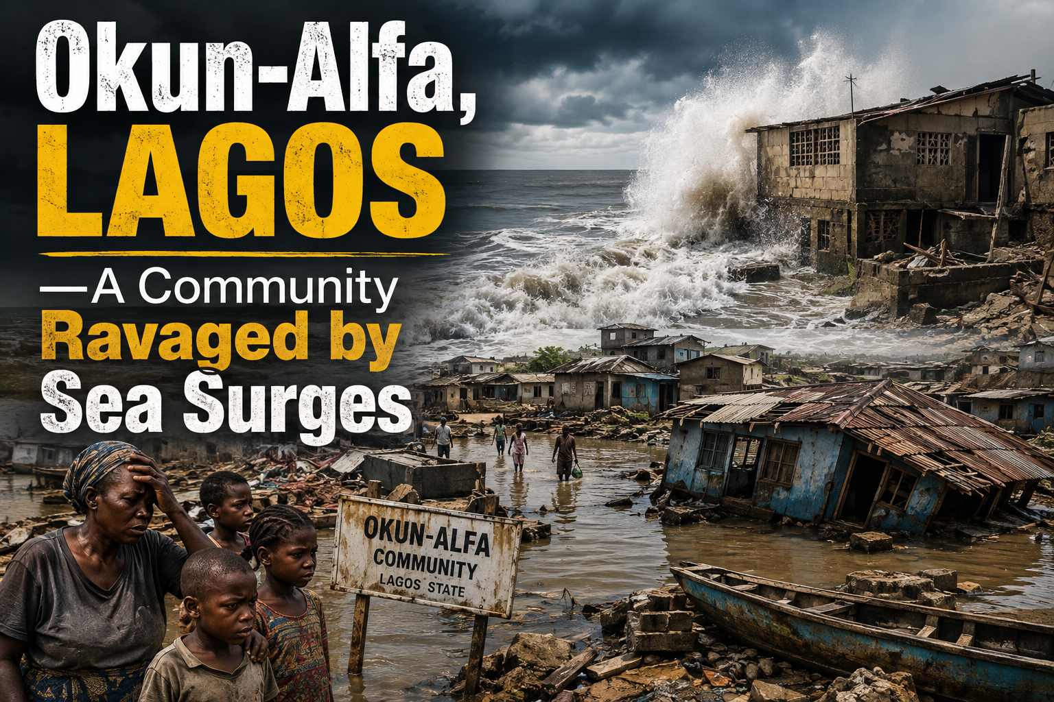Read more about the article Okun-Alfa, LAGOS —A Community Ravaged by Sea Surges